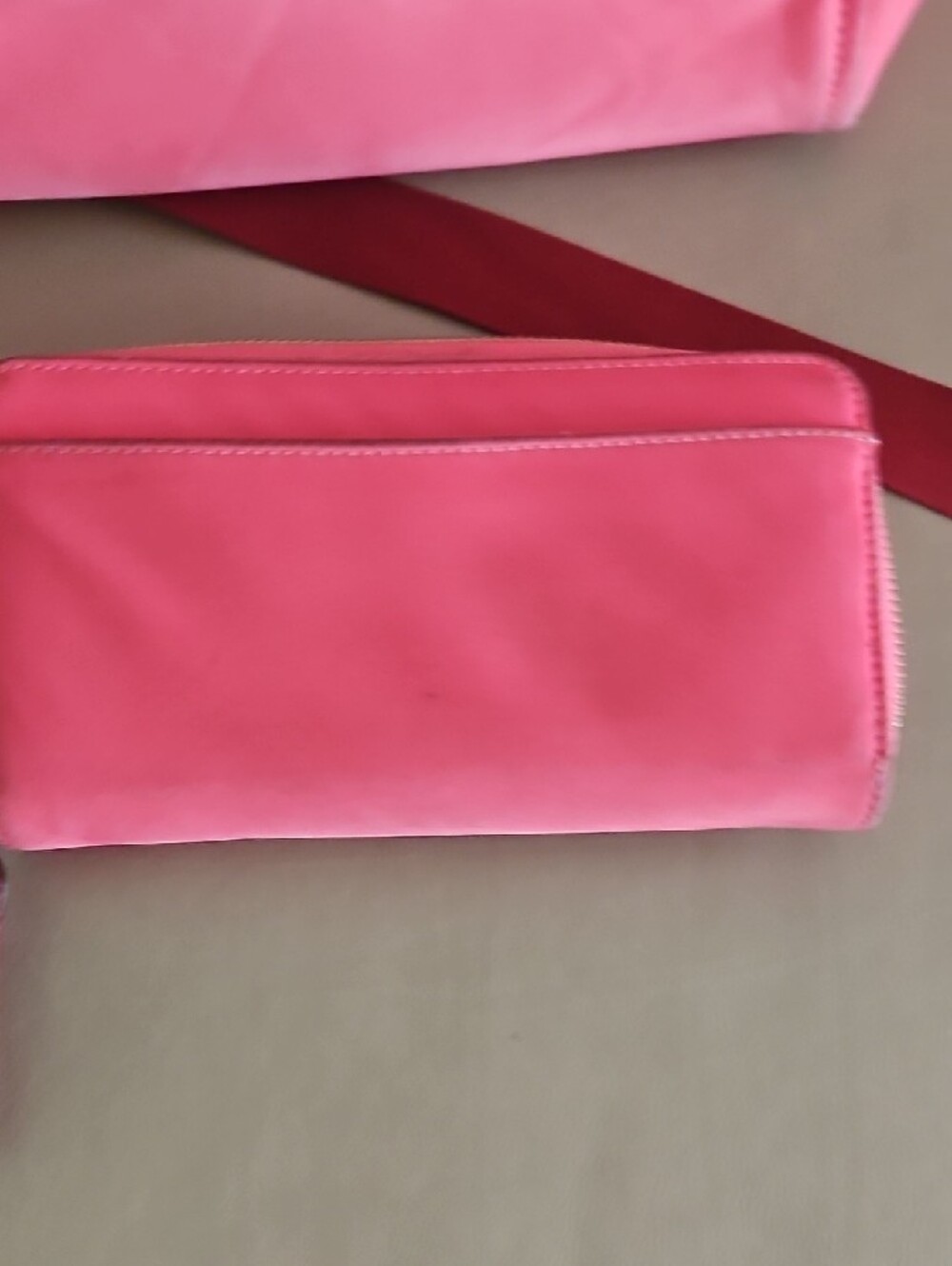 kate spade Pink Two-Tone Tote with Crossbody Strap And Matching Wallet - Picture 8 of 12
